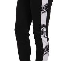 Black Drawstring Trackpants Logo Pants