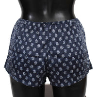 Blue Lingerie Shorts Silk Stretch Underwear