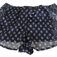 Blue Lingerie Shorts Silk Stretch Underwear