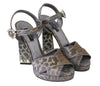 Silver Leopard Lurex Keira Sandals Shoes