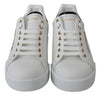 White Black Leather Classic Womens Sneakers Shoes