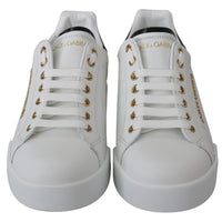 White Black Leather Classic Womens Sneakers Shoes