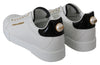 White Black Leather Classic Womens Sneakers Shoes