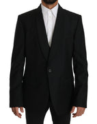 Black Wool Two Piece Vest Jacket Blazer