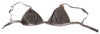 Gray Nylon Sequined Triangolo Bra Underwear