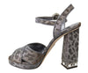 Silver Leopard Lurex Keira Sandals Shoes