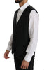 Black Wool Two Piece Vest Jacket Blazer