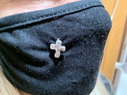 Face Mask Silver Cross Trinket, Made in USA