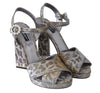 Silver Leopard Lurex Keira Sandals Shoes