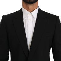 Black Slim Fit Jacket Coat Wool Blazer