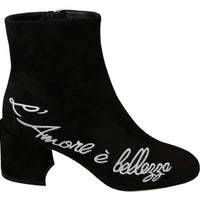 Black Suede L'Amore E'Bellezza Boots Shoes