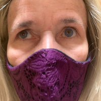 Purple Lace Face Mask by Rebel, Made in USA
