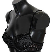 Black Mesh Balconcino Bra Nylon  Underwear