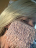 Pale Pink Fringe Face Mask by Rebel, Made in USA