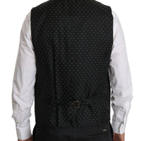 Black Waistcoat Formal Gilet Wool Vest