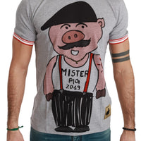 Gray Cotton Top 2019 Year of the Pig T-shirt