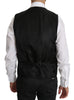 Black Wool Regular Fit Formal Dress Vest