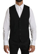 Black Waistcoat Formal Gillet STAFF Vest Dress