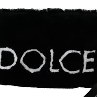 Black Dolce Rabbit Fur Hand Purse Clutch CLEO Bag
