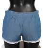 100% Cotton Denim Blue Lace Shorts Underwear