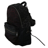Multicolor Leopard School Backpack Mens Nylon Bag