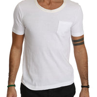 White Roundneck Casual Cotton T-shirt