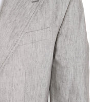 Gray Single Breasted 2 Piece Linen NAPOLI Suit