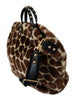 Brown Giraffe Print Shopping BEATRICE Purse Tote Bag