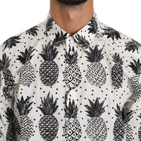 White Pineapple Cotton Top Shirt