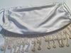 Cream Lace Fringe with Sequins Face Mask by Rebel, Made in USA