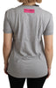 Gray Cotton Amore e Bellezza Top T-shirt