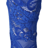 Blue Lace Taormina High Heel Ankle Boots Shoes