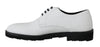 White Leather Derby Dress Formal Shoes