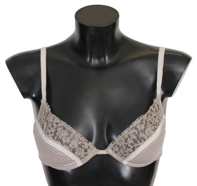 Gray Lace Push Up Bra Silk Underwear