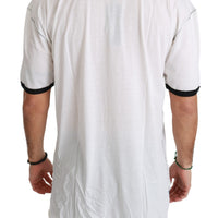 White Men Print #dgfamily Cotton T-shirt