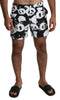 Black White Panda Beachwear Boxer Swimshorts