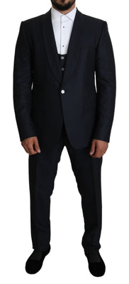 Black Smoking 3 Piece MARTINI Suit