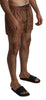 Brown Polka Beachwear Shorts Mens Swimshorts