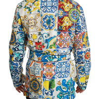 Majolica Brocade Linen Robe Coat Jacket
