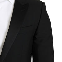 Black Slim Smoking 2 Piece MARTINI Suit