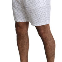 White Polka Beachwear Shorts Mens Swimshorts
