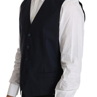 Blazer Vest 2 Piece Blue Wool MARTINI