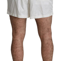 White Polka Beachwear Shorts Mens Swimshorts