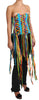 Multicolor Strings Bustier Polyester Corset  Top