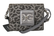 Gray Leopard #DG GIRLS Mini Cross Body Crystal Purse