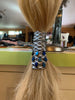 Mermaid Scales with Blue Glass Beads Leather Hair Wrap Tie