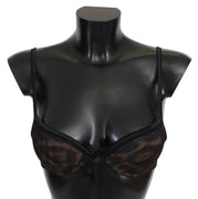 Black Leopard Nylon Push Up Bra Underwear