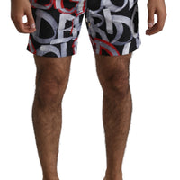 Multicolor Logo Beachwear Boxer Swimshorts