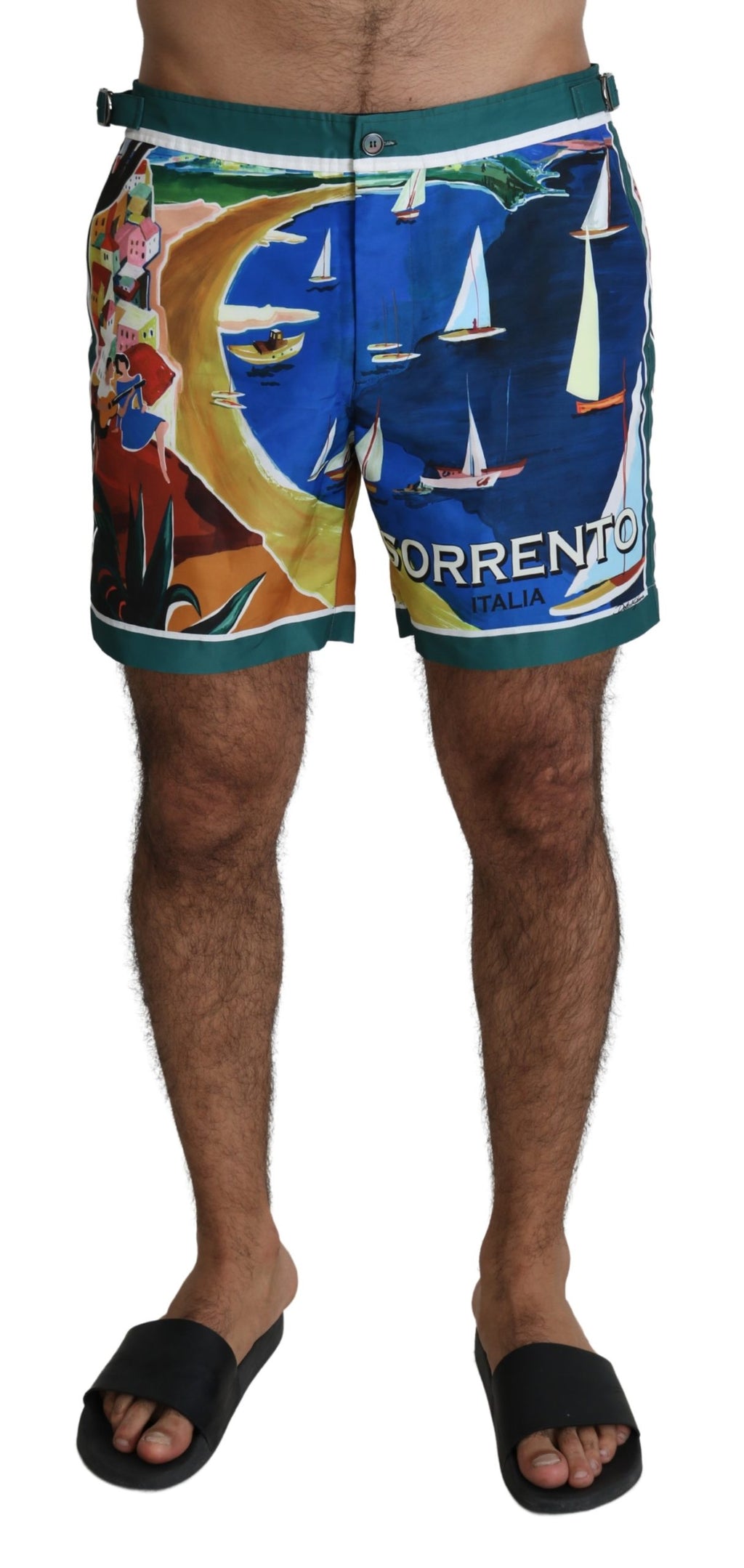 Blue Sorrento Print Swimshorts Polyester Swimwear