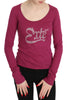 Pink Exte Crystal Embellished Long Sleeve Top